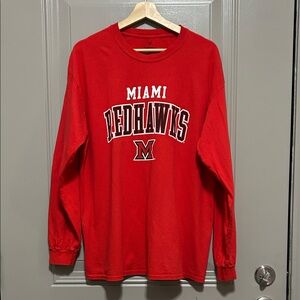 Miami Redhawks Red Long Sleeve Shirt